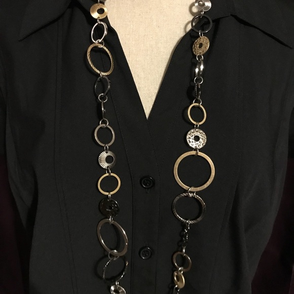 NWT Style & Co. Black Short Sleeve Blouse-16W - Picture 2 of 7